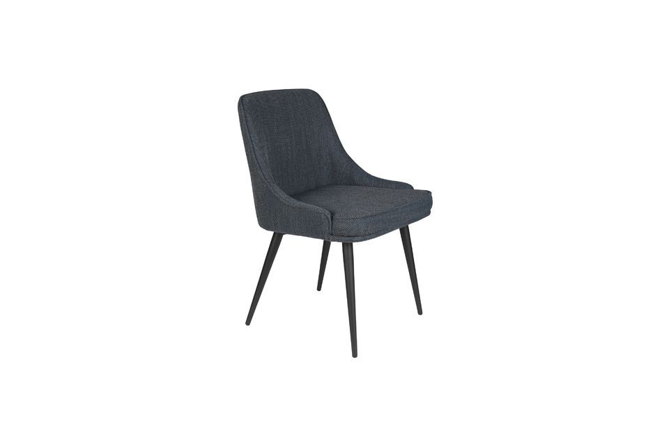 Chaise Magnus en tissu bleu - 7