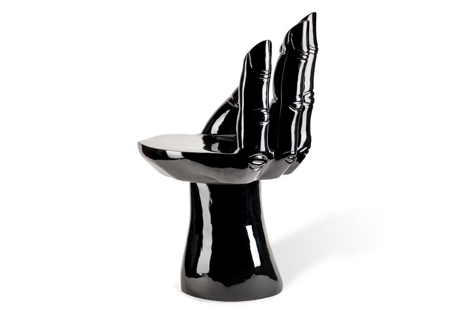 Hand Chair en polyester noir au design original et surprenant