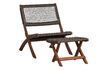 Miniature Chaise pliante en bois marron foncé Lois 5