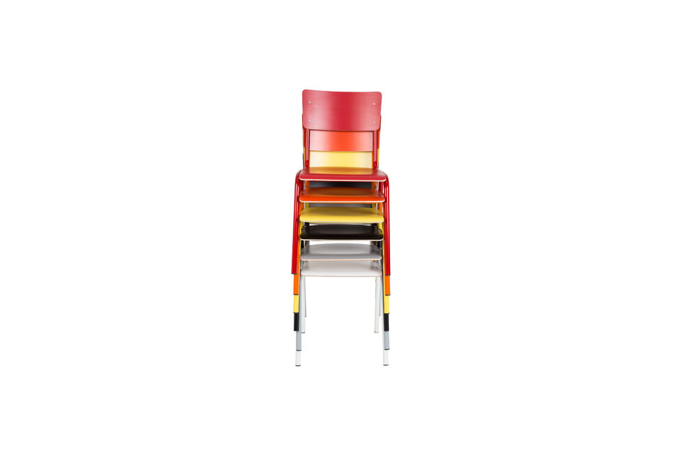Chaise Skole rouge - 7
