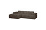 Miniaturansicht Chaiselongue-Sofa links Bouclé Braun Melange MOJO ohne jede Grenze