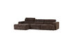 Miniaturansicht Chaiselongue-Sofa links dunkelbraun meliert NOVI 3