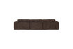 Miniaturansicht Chaiselongue-Sofa links dunkelbraun meliert NOVI 4