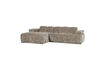 Miniaturansicht Chaiselongue-Sofa links Rippstoff Dunkelsand MOJO 1