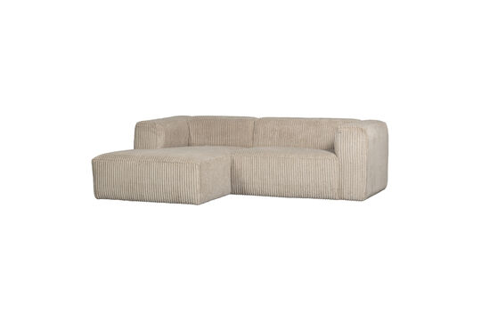 Schauen Sie die Produktbeschreibung an chaiselongue-Sofa links Rippstoff Travertin BEAN Chaiselongue-Sofa links Rippstoff Travertin BEAN