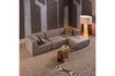 Miniaturansicht Chaiselongue-Sofa rechts Grobchenille Natur MANU 3