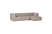 Miniaturansicht Chaiselongue-Sofa rechts Grobchenille Natur MANU 5