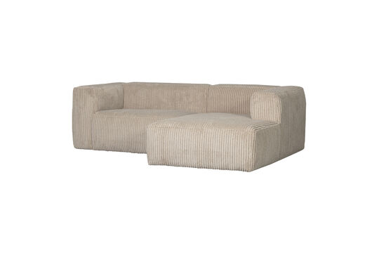 Schauen Sie die Produktbeschreibung an chaiselongue-Sofa rechts in Rippstoff Travertin Bean Chaiselongue-Sofa rechts in Rippstoff Travertin Bean