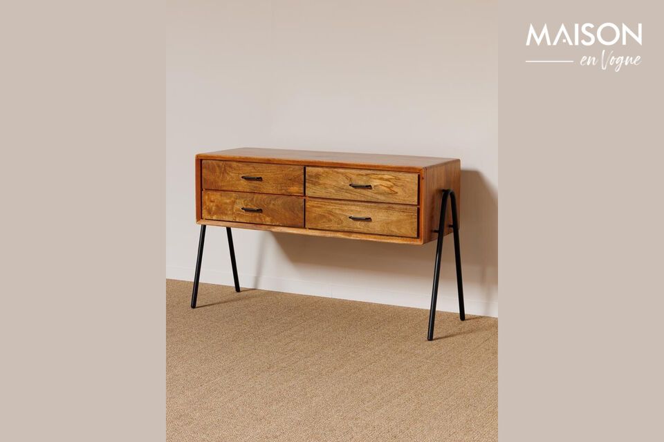 Ontdek de perfecte combinatie van functionaliteit en elegantie met het mango dressoir in bruin