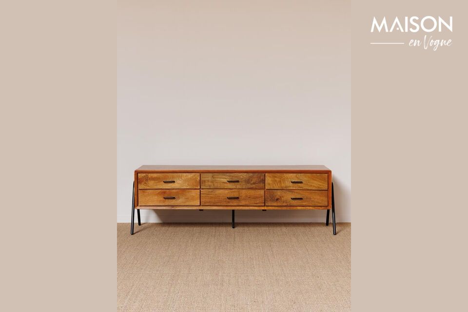 Chapman low sideboard in dark wood Chehoma