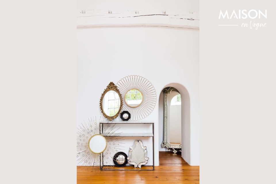 A wall decoration that catches the light