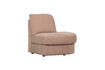 Miniature Chauffeuse angle rond droit 1 place tissu rose FAMILY 3