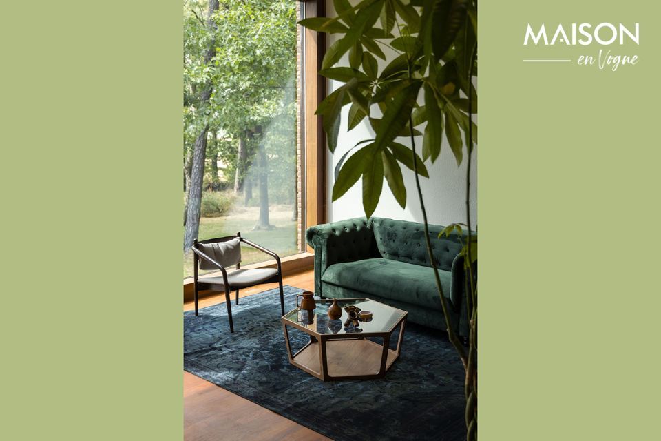 Chester Dark green velvet sofa - 11