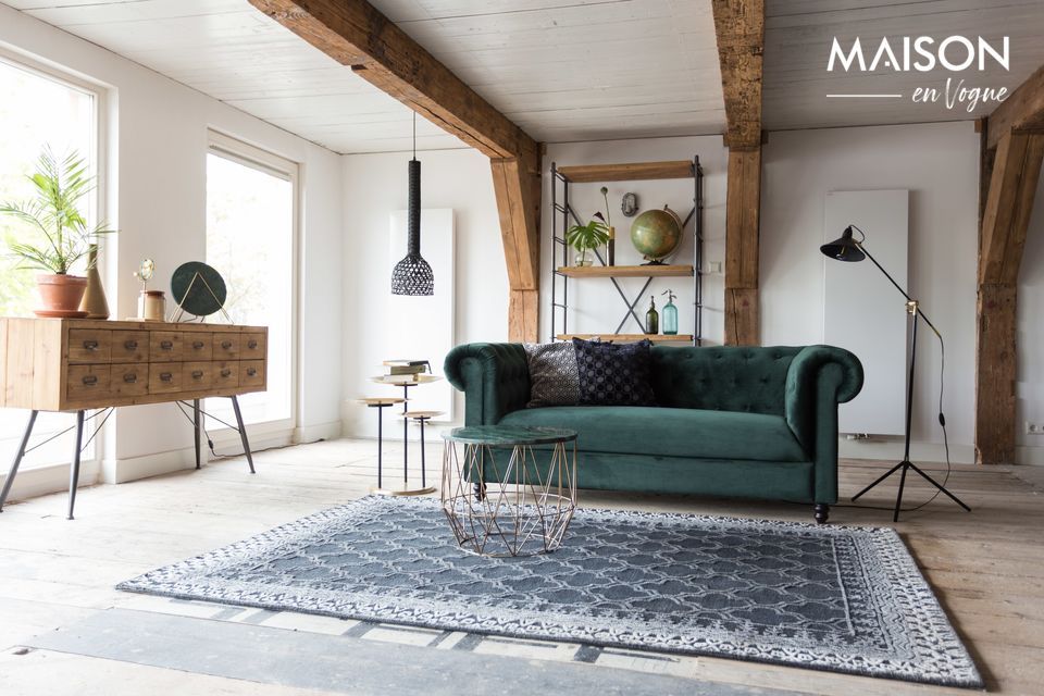 Chester Divano in velluto verde scuro DutchBone