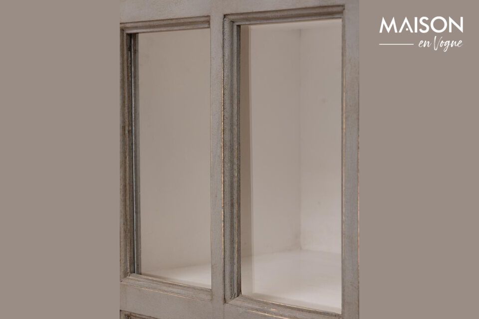 The neutral yet elegant gray color adds a subtle touch of refinement