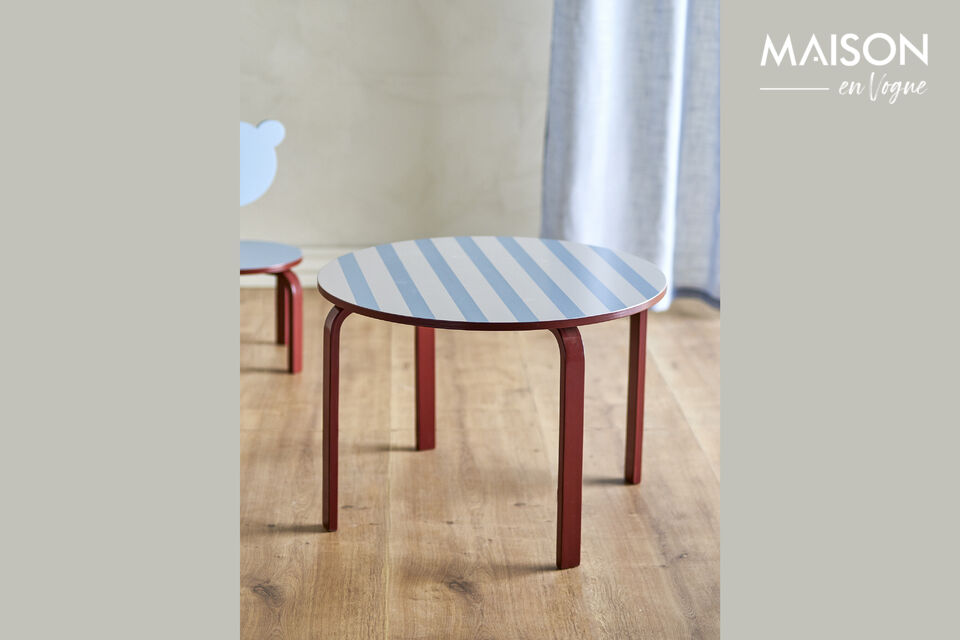 The Liova Table by Bloomingville MINI is a charming children’s table in brown with soft light blue