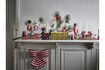 Miniature Christmas decoration set of 3 in red pine wood Darren 2