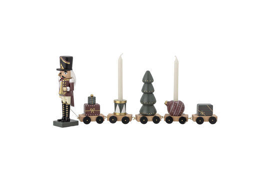 Christmas decoration wooden train multicolor Vadim Clipped