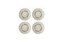 Miniature Christmas plates (set of 4) in nature stoneware Peo Clipped