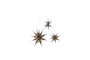 Miniature Christmas Star set of 3 brown FSC paper Ilo Clipped
