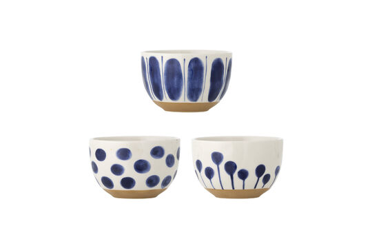 Guarda il profilo del prodotto ciotola set di 3 Ø12,5 cm in gres blu Linora Ciotola set di 3 Ø12,5 cm in gres blu Linora
