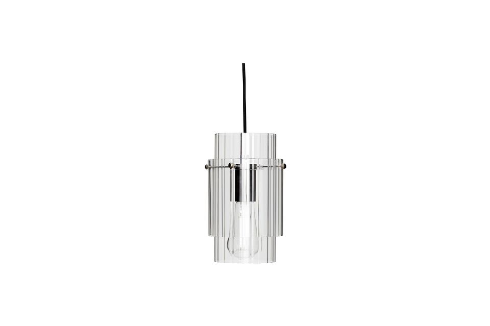 Clear glass ceiling light Ripple - 2