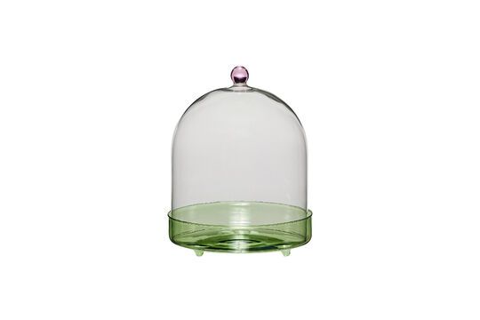 Cloche en verre vert Flora