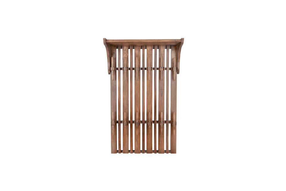 Coat rack with brown wooden shelf Jakub DutchBone