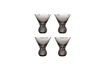 Miniaturansicht Cocktailglas 4er-Set aus grauem Glas Corliss 1