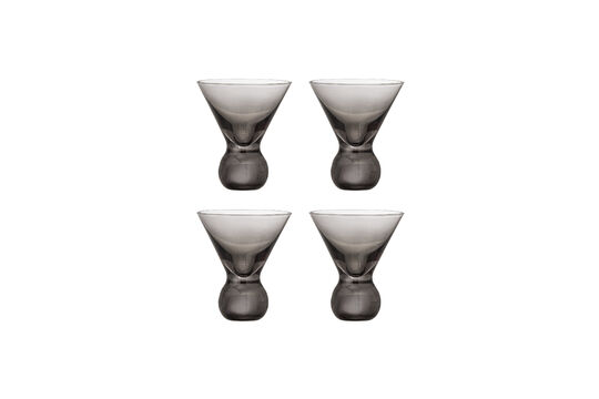Zie de productbeschrijving cocktailglas set van 4 van grijs glas Corliss Cocktailglas set van 4 van grijs glas Corliss