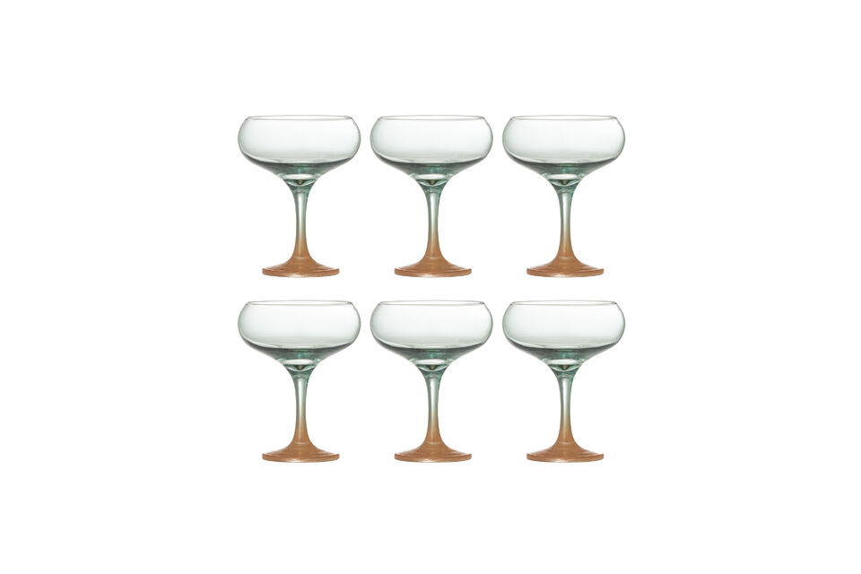 Cocktailgläser 6er-Set aus buntem Glas Signe Bloomingville