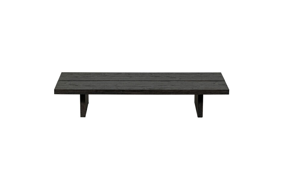 Side table in clean design Made from MDF with a dark brown finish Strikingly spacious table top H