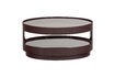 Miniature Coffee table 70 cm metal/glass brown SERO 4