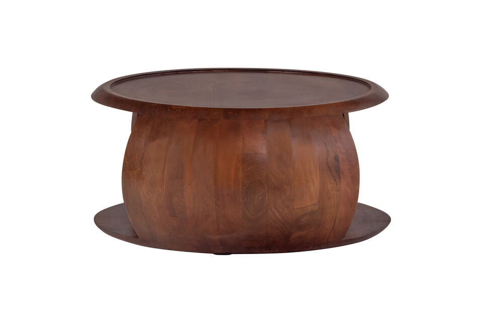 The Cole is made from mango wood and has a playful design and warm appearance