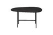 Miniature Coffee table marble look 70x70 cm black Vajen 5