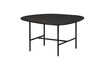 Miniature Coffee table marble look 70x70 cm black Vajen 6