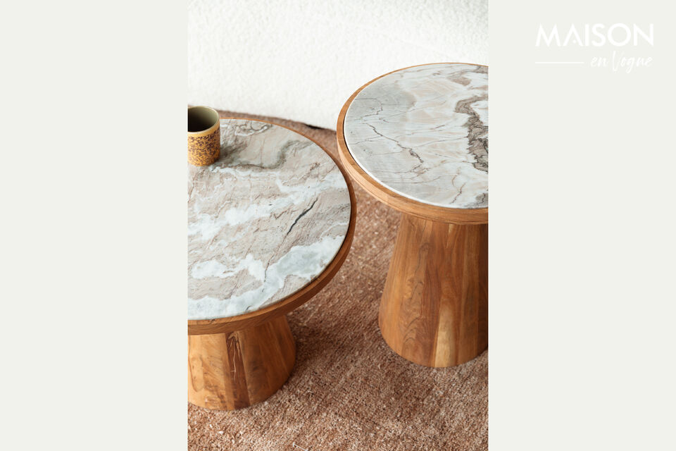 The Mees side and coffee tables instantly add atmosphere to your interior