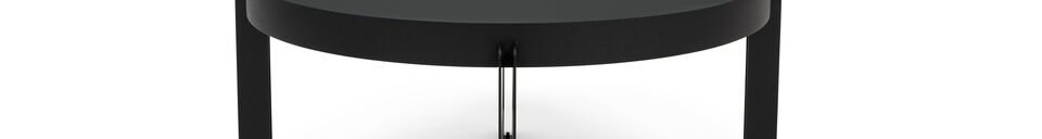 Material Details Coffee table round black steel Centre