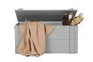 Miniature Coffre de rangement en bois gris clair Dennis 4