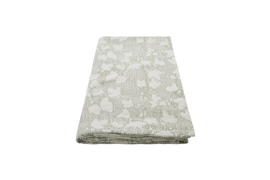 Colcha de cama 220 x 140 cm de algodón blanco roto y caqui HDMori