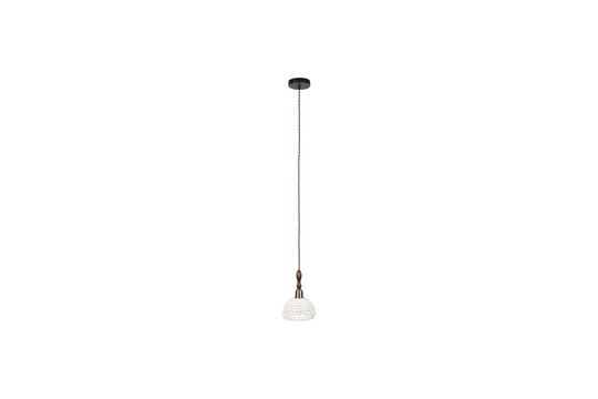 Colgante grande de cerámica blanca Poppy Clipped