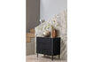 Miniature Commode 3 tiroirs en pin noir mat GUNNAR 2