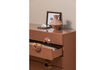 Miniature Commode 4 tiroirs bois d'eucalyptus vieux rose MERGE 3