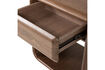 Miniature Commode/table de chevet 1 tiroir placage bois marron Elura 8