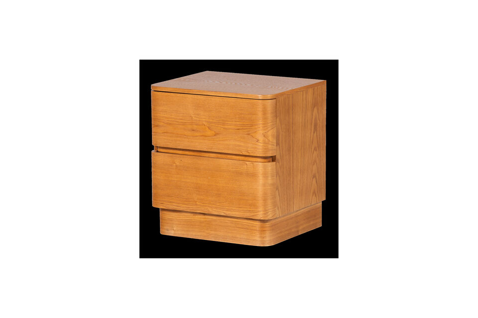 Commode/Table de chevet 2 tiroirs MDF Marron Fejo Woood