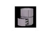 Miniature Commode/Table de chevet 50x40 cm MDF gris clair brillant LUNEX 6