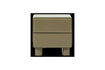 Miniature Commode/Table de chevet 57x57 cm MDF Vert Brillant LUSTRA 4