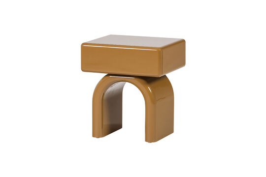Voir la fiche produit commode table de chevet brillant MDF jaune miel ZOREL Commode table de chevet brillant MDF jaune miel ZOREL