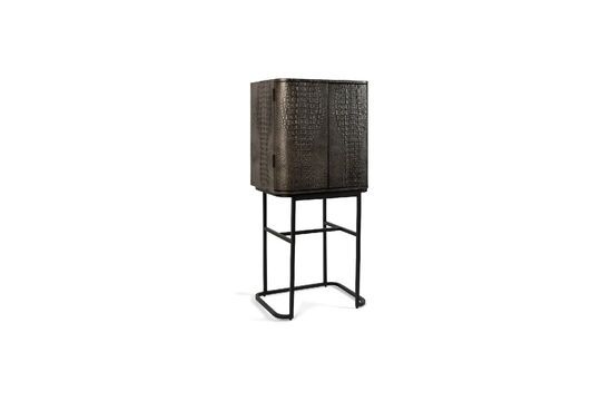 Cómoda de madera gris Morgana Croc