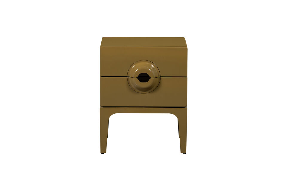 Fabricado en madera de eucalipto Tiradores únicos Equipado con patas de metal Al 57 cm x An 44 cm